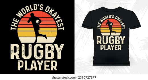 Funny Rugby Player Coach Vintage Rugby Player T-shirt Design