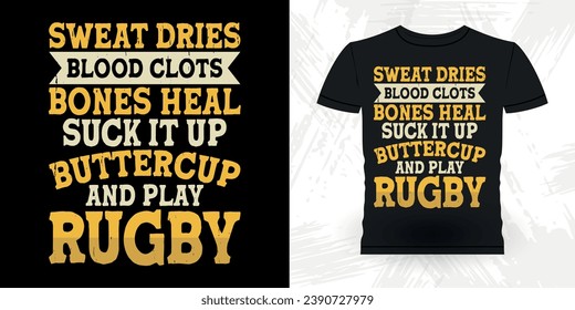 Funny Rugby Player Coach Vintage Rugby Player T-shirt Design