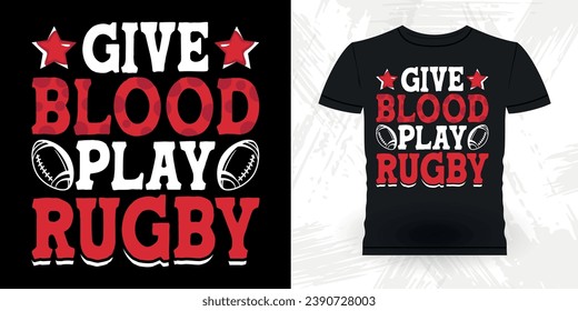 Funny Rugby Player Coach Vintage Rugby Player T-shirt Design