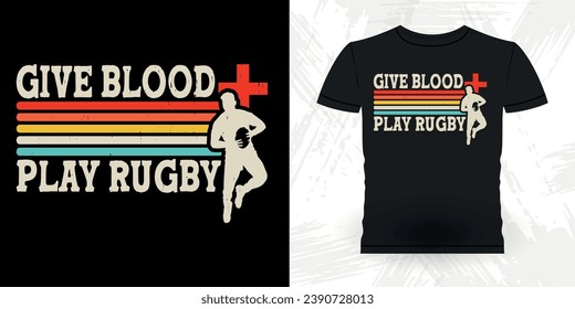 Funny Rugby Player Coach Vintage Rugby Player T-shirt Design