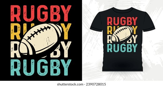 Funny Rugby Player Coach Vintage Rugby Player T-shirt Design