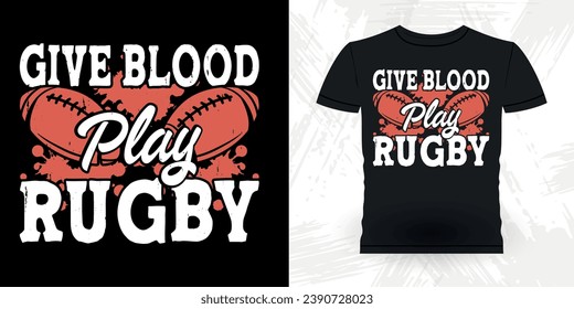 Funny Rugby Player Coach Vintage Rugby Player T-shirt Design