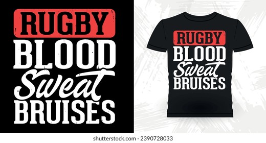 Funny Rugby Player Coach Vintage Rugby Player T-shirt Design