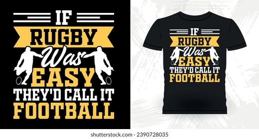 Funny Rugby Player Coach Vintage Rugby Player T-shirt Design