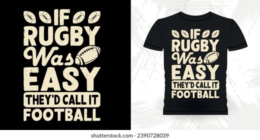 Funny Rugby Player Coach Vintage Rugby Player T-shirt Design