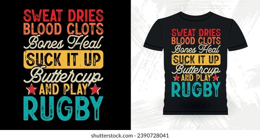 Funny Rugby Player Coach Vintage Rugby Player T-shirt Design