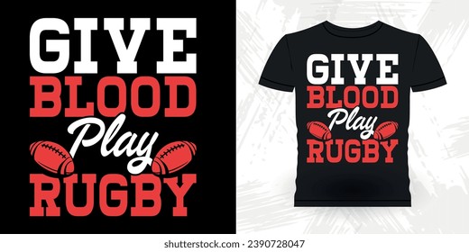 Funny Rugby Player Coach Vintage Rugby Player T-shirt Design