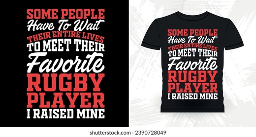 Funny Rugby Player Coach Vintage Rugby Player T-shirt Design