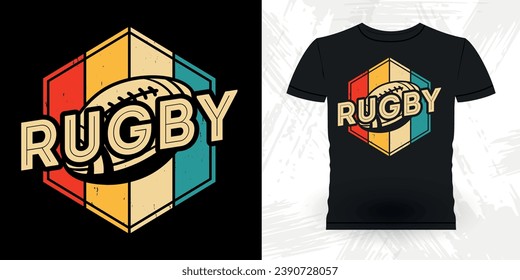 Funny Rugby Player Coach Vintage Rugby Player T-shirt Design