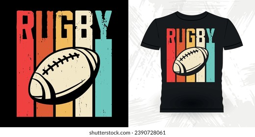 Funny Rugby Player Coach Vintage Rugby Player T-shirt Design