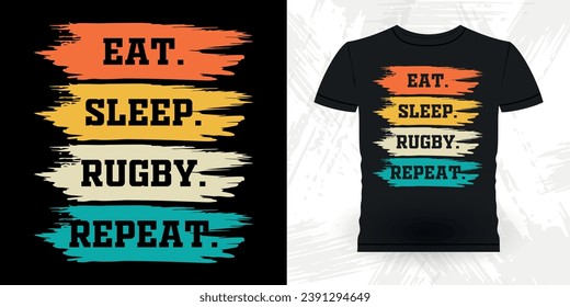 Funny Rugby Player Coach Vintage Rugby Player T-shirt Design