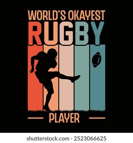 Funny Rugby Vintage Rugby Player T-shirt Design, Football Vector Illustration, Rugby Player Coach