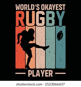 Funny Rugby Vintage Rugby Player T-shirt Design, Football Vector Illustration, Rugby Player Coach