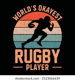 Funny Rugby Vintage Rugby Player T-shirt Design, Football Vector Illustration, Rugby Player Coach