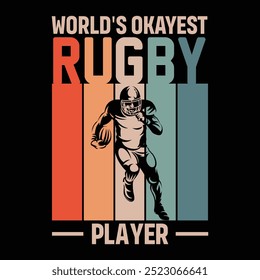 Funny Rugby Vintage Rugby Player T-shirt Design, Football Vector Illustration, Rugby Player Coach