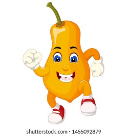 Funny Running Fruit Cartoon For Your Design