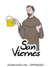 Funny Saint Friday message in spanish