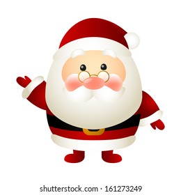 Funny Santa character on white