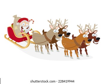 funny santa claus cartoon