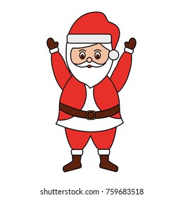 funny santa claus character gorgeous beard celebrating merry christmas