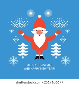 Funny Santa Claus ,Christmas Card