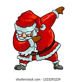 Funny Santa Claus Dab Pose Fo Xmas Season