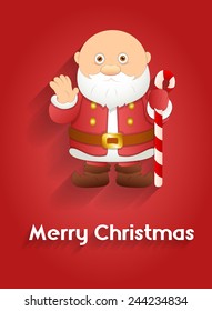 Funny Santa Claus Greeting Vector
