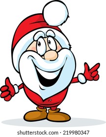 funny santa claus isolated on white background