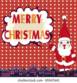 funny santa claus with layered vectors