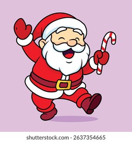 Funny Santa Claus Mascot Vector
