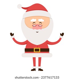 Funny Santa Claus on white background