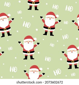 Funny Santa Claus - seamless pattern. Vector