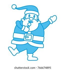 Funny santa claus singing cartoon