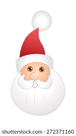 Funny Santa Face Vector