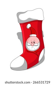 Funny Santa Face Xmas Stocking
