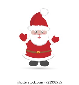 Funny Santa on white background