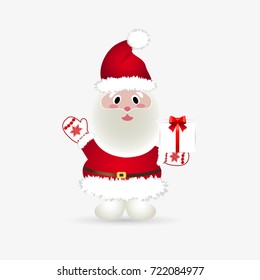 Funny Santa on white background