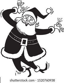 Funny Santa - Retro Clipart Illustration