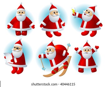 Funny Santa. Vector.