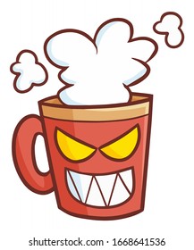 Funny and scary evil cup get angry