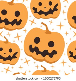 funny scary pumpkin pattern for halloween