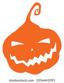 Funny and scary Pumpkins halloween vector element