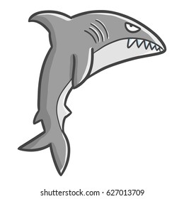 Funny Scary Shark Swimming Vector Stock Vector (Royalty Free) 627013709 ...