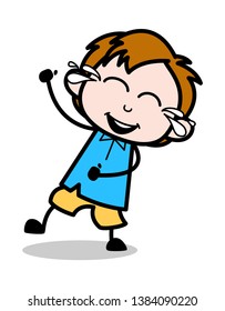 Funny - School Boy Cartoon Character Vector Illustration