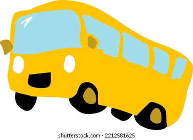 Graciosa Ilustración de vectores de caricaturas de autobuses escolares