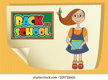 Funny schoolgirl