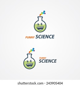 Funny Science Logo Vector