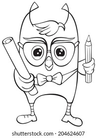 Funny scientific owlet
