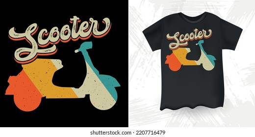 Funny Scooter Motorbike Retro Vintage Scooter T-Shirt Design