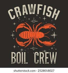 Funny Seafood Crawfish Cray Cray tee, Unisex Women's Men's Shirt, Crayfish Shirt, Fishing Shirt, Funny Fish tee, Vintage retro print, seafood Crawfish sketch, drawing artwork grunge apparel t-shirt